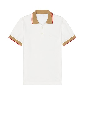 Burberry Collar Slim Fit Polo in Chalk - White. Size M (also in L).