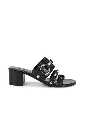 Balenciaga City Sandal in Black & Silver - Black. Size 37 (also in 36, 38, 39, 40, 41).