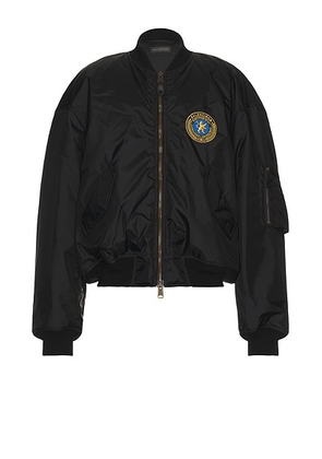 Balenciaga Large Fit Bomber Jaket in Black - Black. Size 48 (also in ).