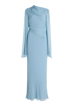 De La Vali Exclusive Olas Satin Maxi Dress - Moda Operandi