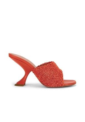 AMINA MUADDI Taylor Raffia 90 Slipper in Tangerine - Tangerine. Size 36.5 (also in 36).