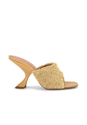 AMINA MUADDI Taylor Raffia 90 Slipper in Beige - Beige. Size 36.5 (also in 36, 38.5, 39, 39.5, 41).