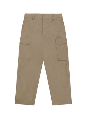 Bottega Veneta Washed Irregular Cotton Twill Cargo Trousers in Grey Seal - Grey. Size 48 (also in 46).