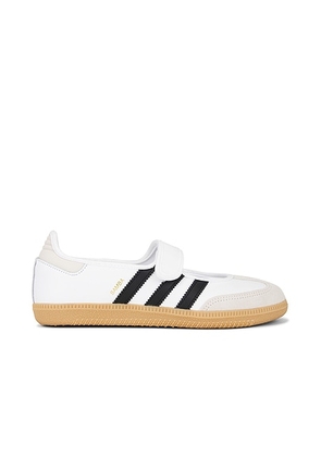 Adidas Originals Samba Jane Sneaker in Cloud White  Alumina  & Core Black - White. Size 5.5 (also in 10, 6, 7, 7.5, 8, 8.5).