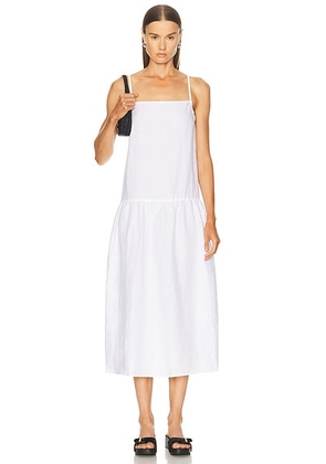 Deiji Studios Gathered Halter Dress in White - White. Size S (also in L).