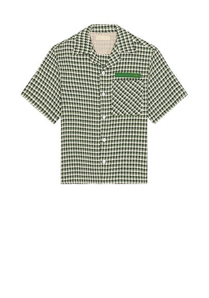 Etai LA Boxy Plaid Short Sleeve Shirt in Multi - Green. Size XL/1X (also in L, S).