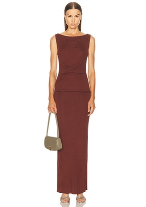 Aya Muse Hali Dress in Plum - Brown. Size M (also in L, S, XS).