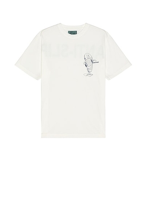 Beams Plus Print Tee [Anti-Slip] in White - White. Size XL (also in ).