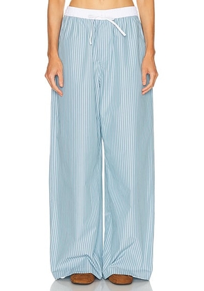 Acne Studios Pijama Striped Pant in Turquoise Blue - Blue. Size XS (also in ).