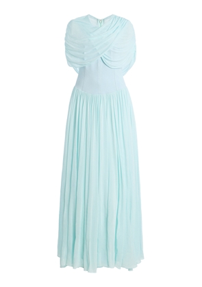 SIMKHAI Nancie Draped Jersey Cape Midi Dress - Moda Operandi