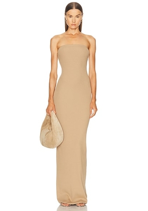 Eterne Tube Maxi Dress in Taupe - Taupe. Size M (also in L, S, XL, XS).