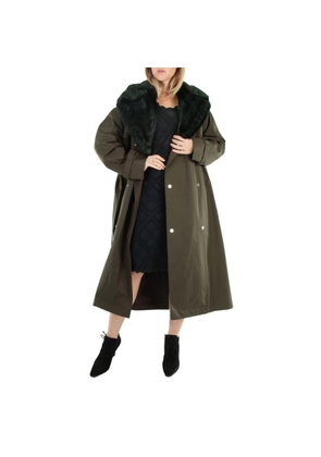 Burberry High Neck Check Print Trench Coat