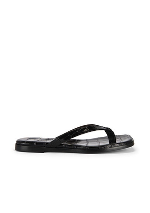 Emme Parsons Meta Sandal in Black Embossed Croc - Black. Size 36 (also in 35, 37, 38, 39, 40, 41).