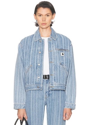 Carhartt WIP Rylan Jacket in Stripes & Blue - Blue. Size XS (also in S).