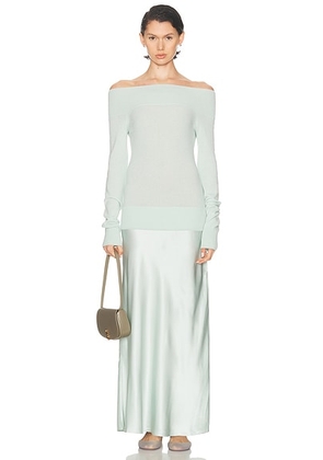 Christopher Esber Shoulderless Cashmere Monument Dress in Mint - Mint. Size M (also in L).