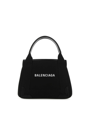 Balenciaga Black Fabric Navy Cabas Xs Handbag