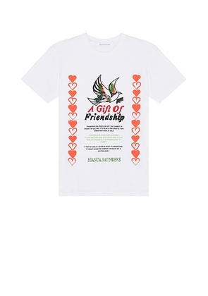 Bianca Saunders Friendship Short Sleeve T-Shirt in White - White. Size M (also in S, L).