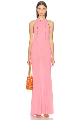 Christopher Esber Beach Quartz Halter Dress in Cerise Pink - Pink. Size XS (also in L, M).