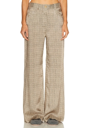 Acne Studios Poltana Fluid Check Pant in Beige - Beige. Size 34 (also in 42).