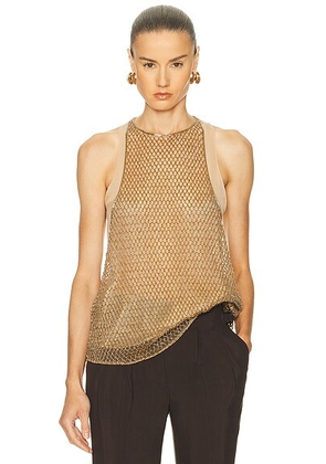 Adam Lippes Fable Top in Gold - Metallic Gold. Size M (also in XS, S, L).