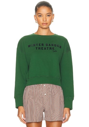 BODE Theatre Crewneck Sweater in Dark Green - Green. Size S (also in XS, M).