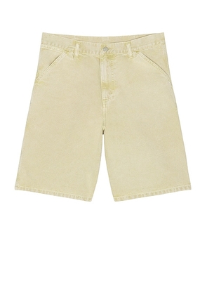 Carhartt WIP Single Knee Short in Chalk Wash Dusty Hamilton Brown - Beige. Size 34 (also in ).