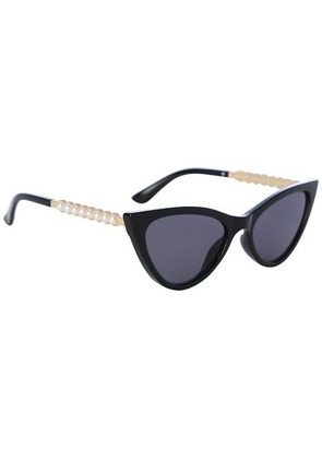 Betsey Johnson Smoke Cat Eye Ladies Sunglasses 10267559.LTS BLKSMK