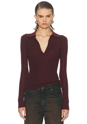 Citizens of Humanity Simone Polo Sweater in Burgundy - Burgundy. Size S (also in XS, L).