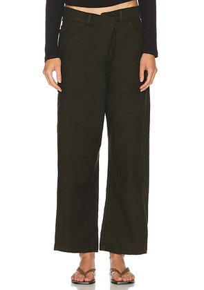 Citizens of Humanity Ines Crop Utility Trouser in Moss - Dark Green. Size 25 (also in 26, 27, 30, 32, 33, 34).