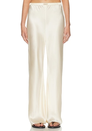 Comme Si Bias Cut Pant in Cream - Cream. Size L (also in ).