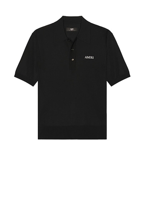 Amiri Spirit Polo in Black - Black. Size S (also in L).