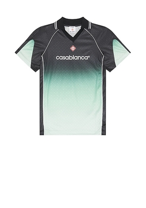 Casablanca Unisex Football Top in Gradient - Green. Size S (also in M).