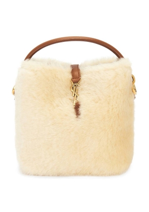 Saint Laurent Le 37 Mini In Shearling
