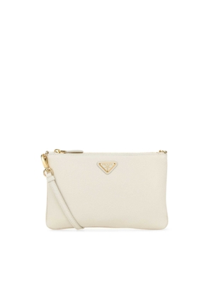 Prada White Leather Crossbody Bag