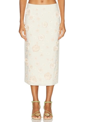 Alexis Torie Skirt in Ivory Raffia - Ivory. Size M (also in S, L).