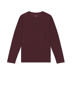 Beyond Yoga Always Beyond Long Sleeve Crew 2.0 in Midnight Burgundy Heather - Burgundy. Size S (also in XL/1X).