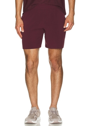 Beyond Yoga Long Run 7 Unlined Short in Deep Maroon - Burgundy. Size XXL/2X (also in S).