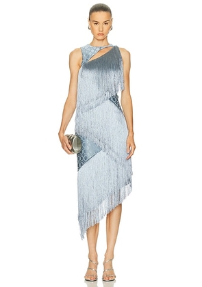 Alexis Costa Dress in Blue Jacquard - Baby Blue. Size M (also in XS, S, L).