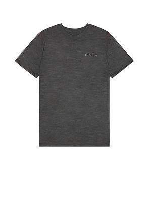 District Vision Merino Short Sleeve Tee in Dark Melange - Black. Size S (also in XL).