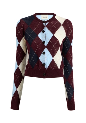 Khaite Charli Argyle-Knit Cashmere-Blend Cardigan - Moda Operandi
