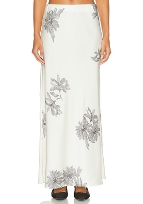 By Malene Birger Boshan Skirt in Floral Print - White. Size 40 (also in 36, 42).