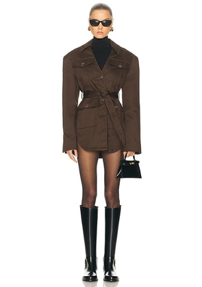 EAVES Lumi Mini Dress in Espresso - Brown. Size M (also in L, S, XL, XS, XXS).
