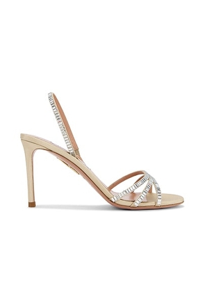 Aquazzura Memoire 85 Sandal in New Nude - Nude. Size 36.5 (also in 37, 38, 38.5).