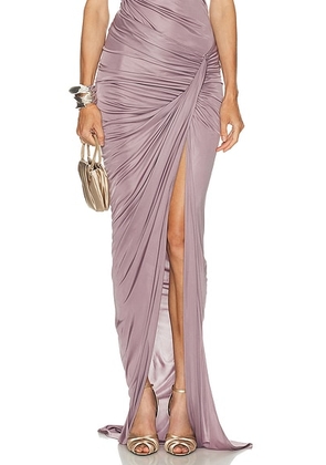 Atlein Draped Asymmetric Skirt in Quartz - Purple. Size 40 (also in ).