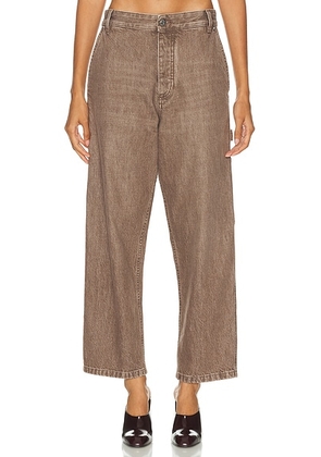 Bottega Veneta Cropped Wide Leg in Brown - Brown. Size 36 (also in 38, 40).