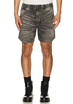 Diesel D-Tenni Short in Black & Denim - Grey. Size 30 (also in 29, 32, 33, 34, 36).