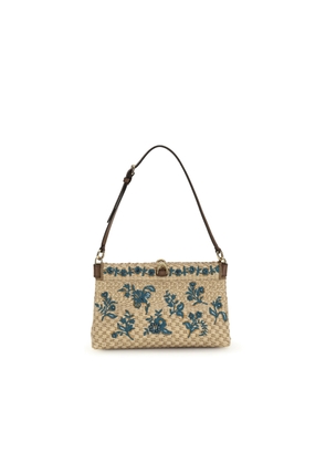 Etro Floral-Embroidered Clutch Bag