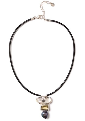 CHAN LUU Oasis Collar Necklace in Multi - Black. Size all.