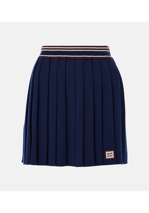 Miu Miu Wool and cashmere miniskirt