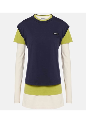 Miu Miu Set of 3 cotton jersey T-shirts